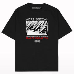 Anti social anime Oversized T-shirt