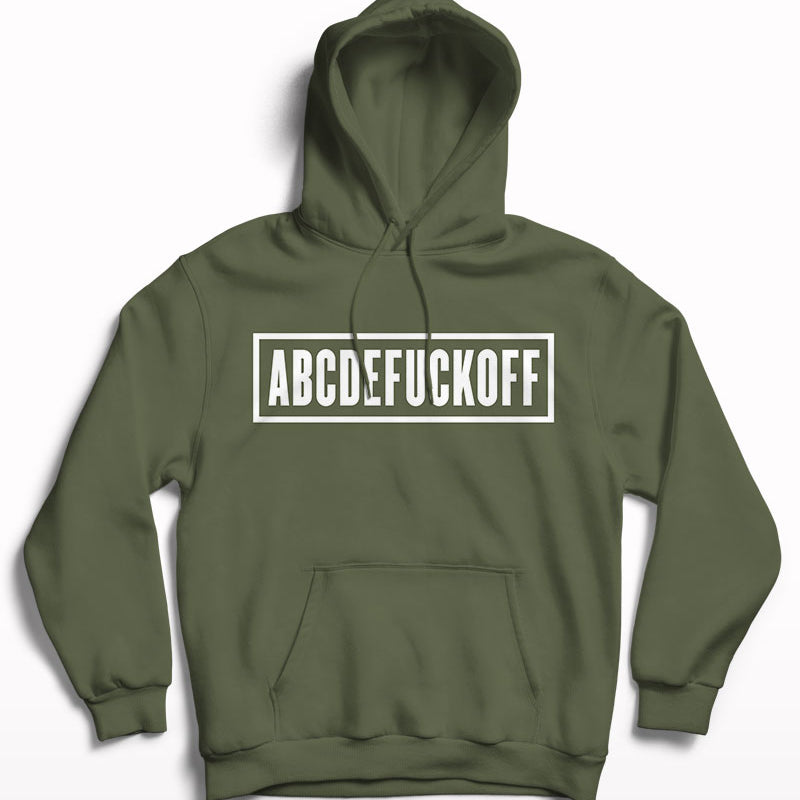 Abcdefuckoff Hoodie Olive green