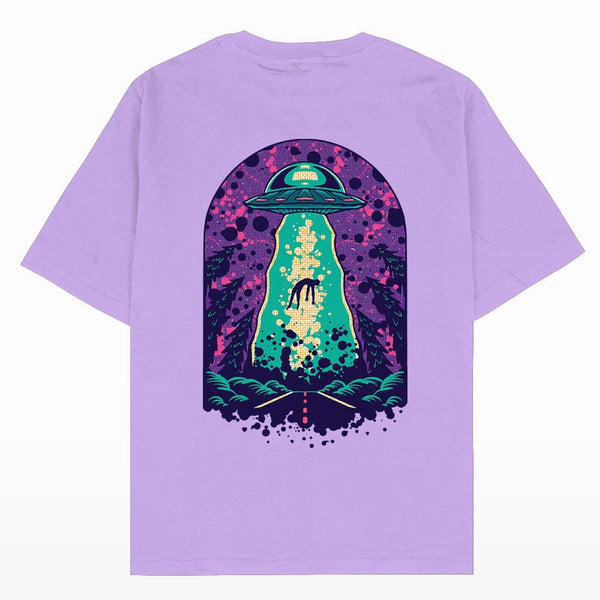 Alien Abduction Oversized T-shirt Lavender