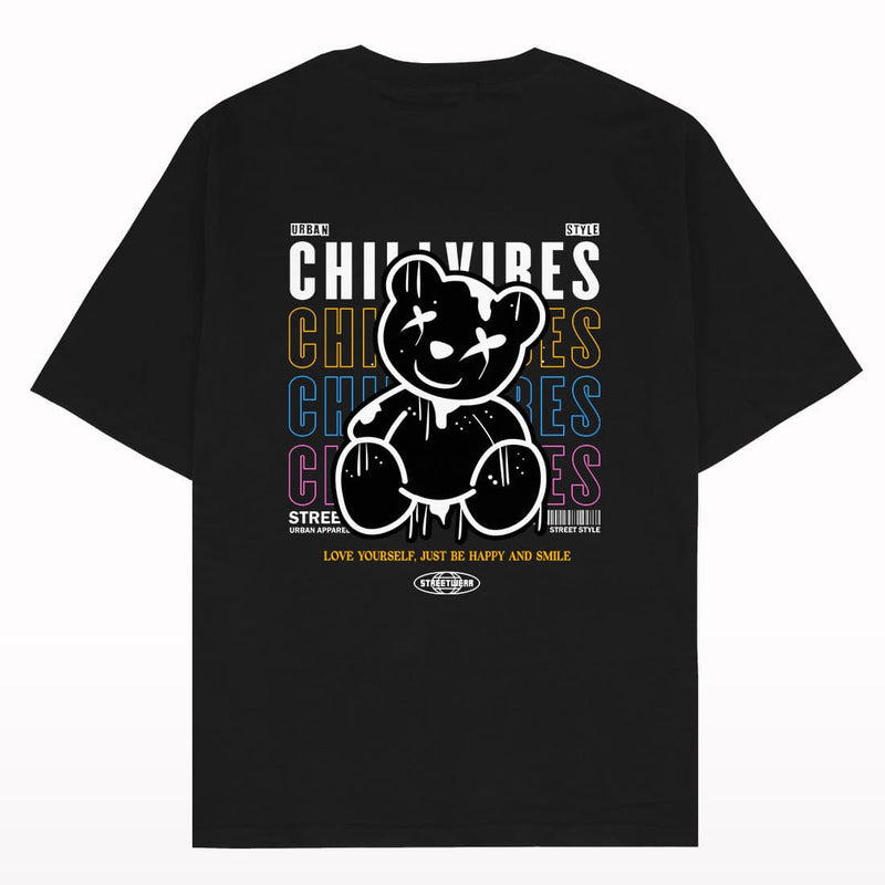 Chill Vibes Teddy Bear Oversized T-shirt