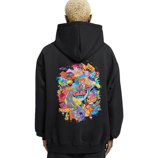 Doodle Hip Hop Relaxed Drop Shoulder Hoodie