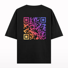 Custom QR Code Oversized T-shirt back