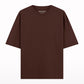 Chocolate brown plain oversized t-shirt