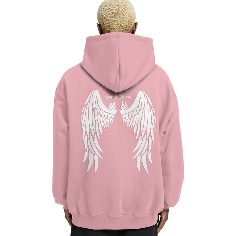 Crunk Thread Angel Wings Relaxed Fit Drop Shoulder Hoodie