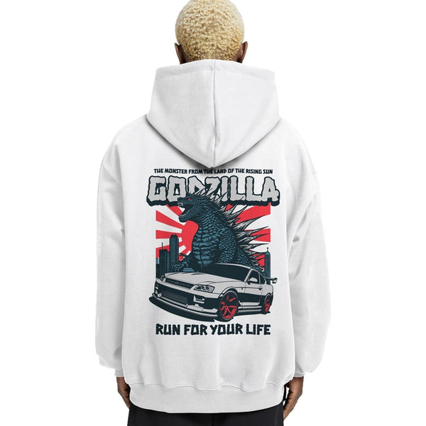 Godzilla Relaxed Drop Shoulder Hoodie