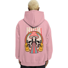 High Relaxed Fit Baby Pink Drop Shoulder Hoodie