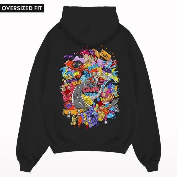 Doodle Hip-Hop Oversized Hoodie