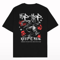 Hip-Hop Keep It Real Oversized T-shirt Back