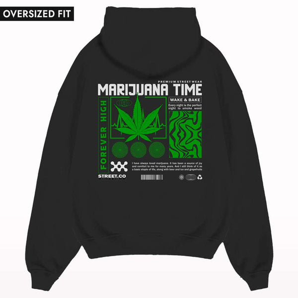 Marijuana Time Oversized Hoodie