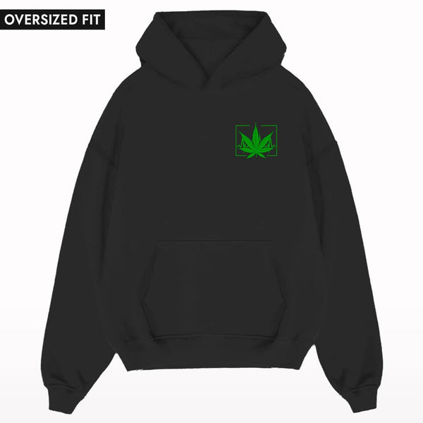 Marijuana Time Oversized front Hoodie