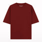 Maroon plain oversized t-shirt