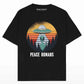 Peace Humans Alien Oversized T-shirt