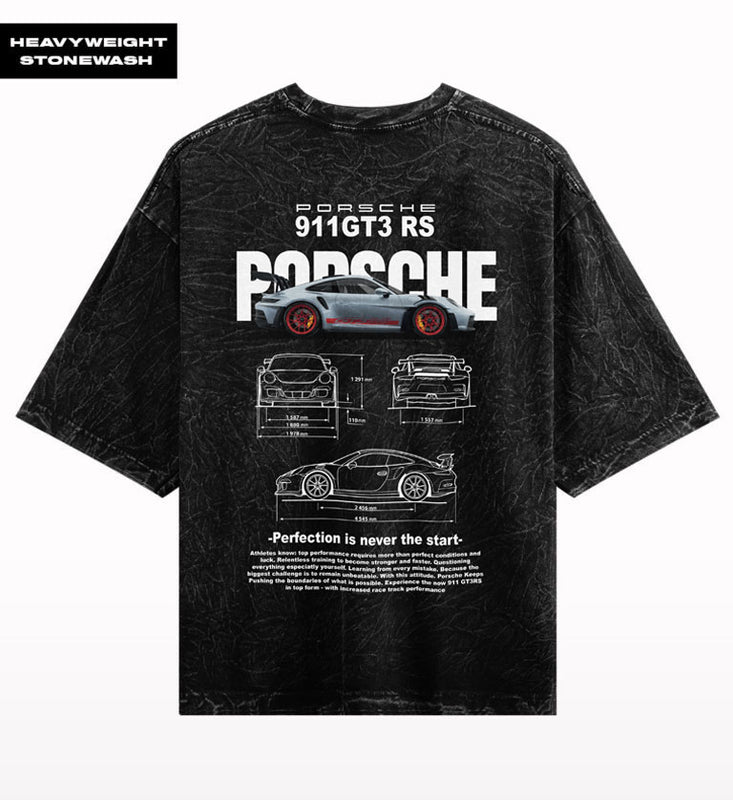 Porsche GT3 Stone Wash Oversized T-shirt