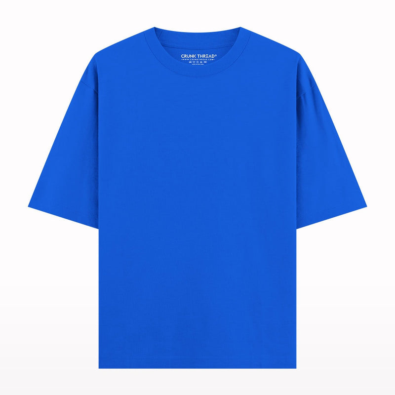 Royal blue plain oversized t-shirt