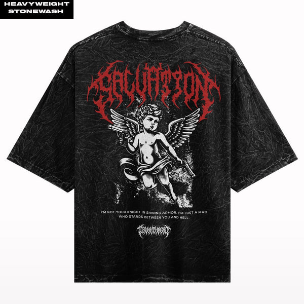 Salvation Stone Wash Oversized T-shirt back