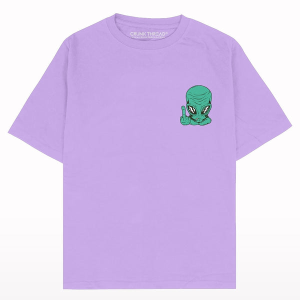 Alien Abduction Oversized T-shirt Lavender