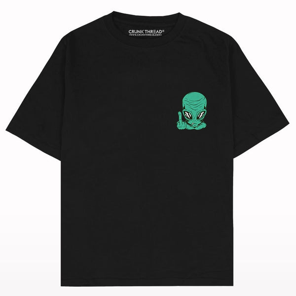 Alien abduction space oversized T-shirt