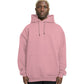 Plain Relaxed Fit Drop Shoulder Light Baby Pink Hoodie