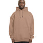 Plain Relaxed Fit Drop Shoulder Beige Hoodie