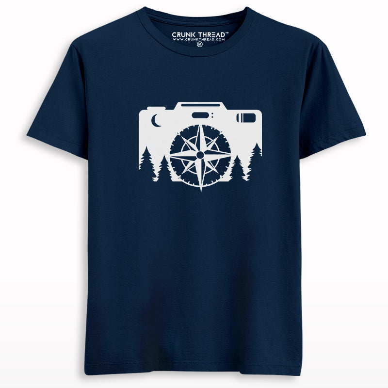 Camera and Compass Travel T-shirt