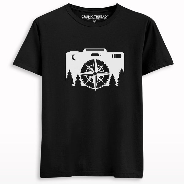 Camera and Compass Travel T-shirt