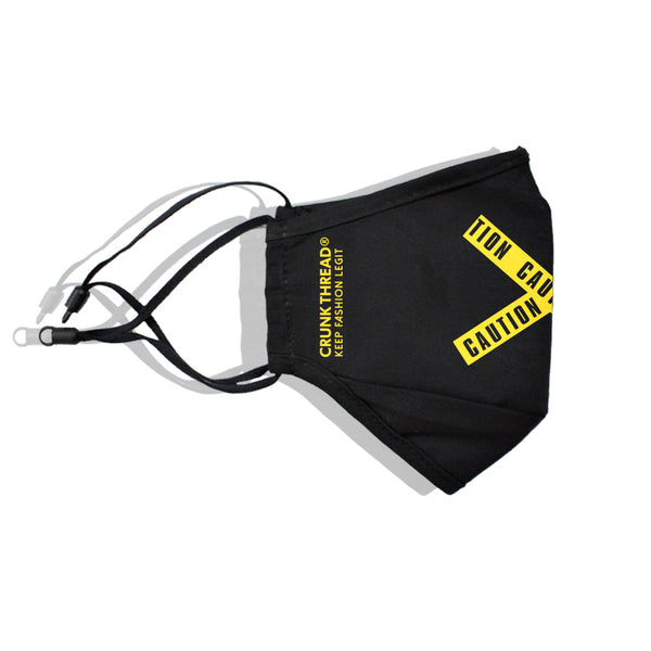 Caution Face Mask With Nose Clip & Adjustable Ear Loop