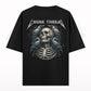 Crunk Thread Skull Heavy Metal Oversized T-shirt Back