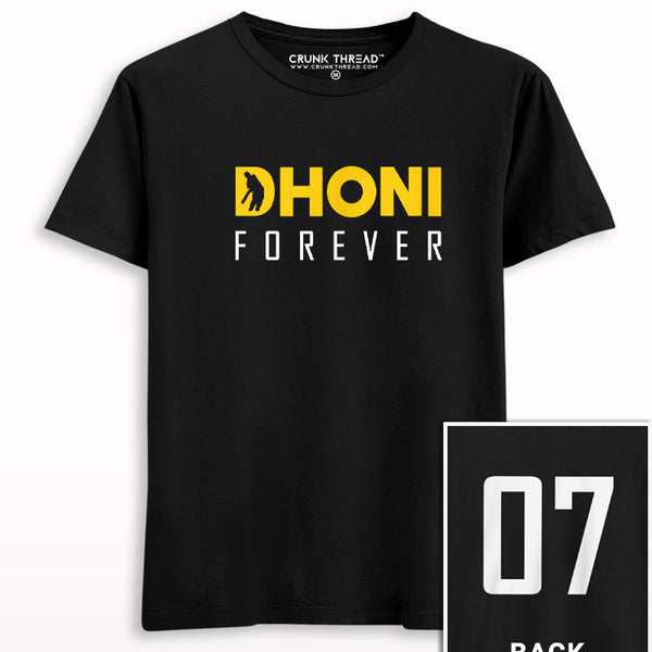 Dhoni Forever Front-Back Half Sleeve T-shirt