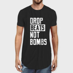 Drop Beats Not Bombs Men's Longline T-shirt