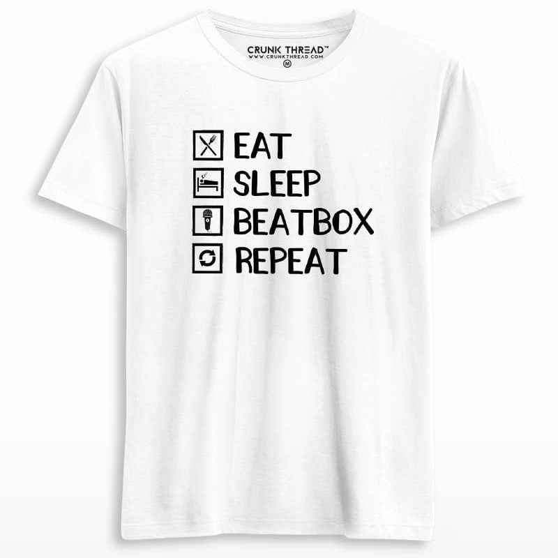 Eat Sleep Beatbox Repeat Printed T-shirt