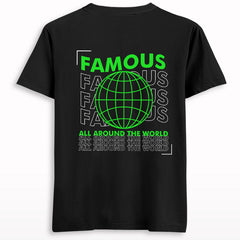 Famous Worldwide Front-Back Printed T-shirt