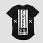 Free Style Mode On Back-Front Printed Men's Longline T-shirt