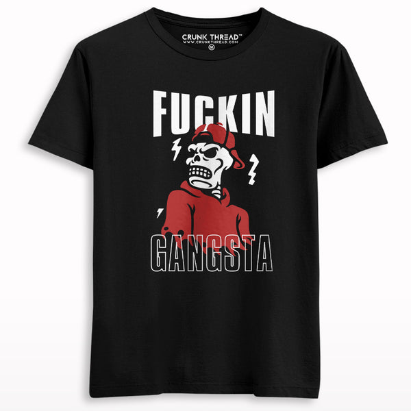 Fuckin Gangsta Graphic Printed T-shirt