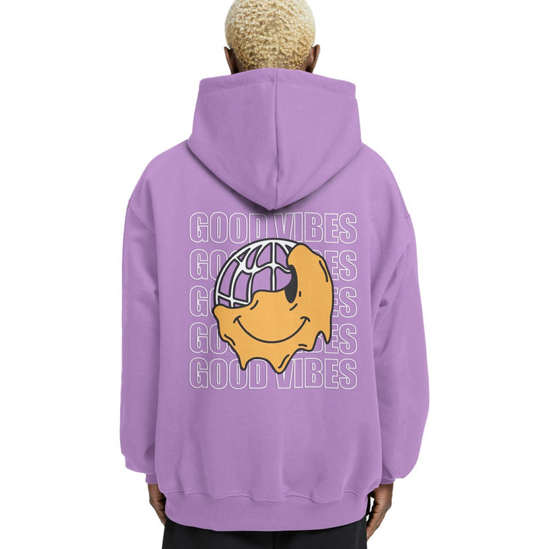 Good Vibes Relaxed Fit Drop Shoulder Hoodie