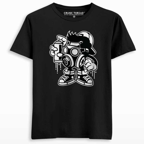 Graffiti Bomber Graphic Printed T-shirt