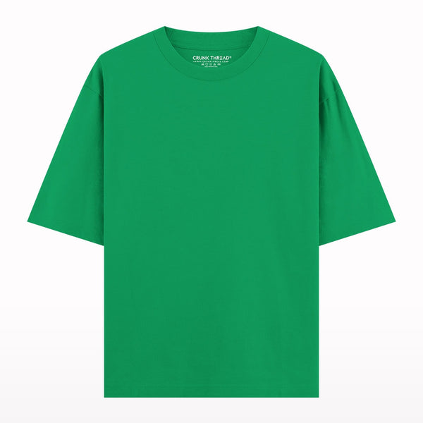 Green plain oversized t-shirt