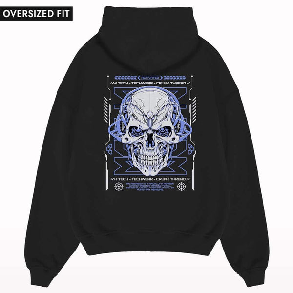 High-Tech Skull Oversized Hoodie