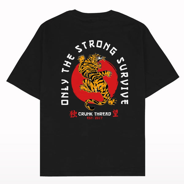 Japanese Tiger Oversized Back Print T-shirt