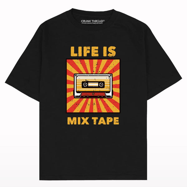 Life Is Mixtape Oversized T-shirt