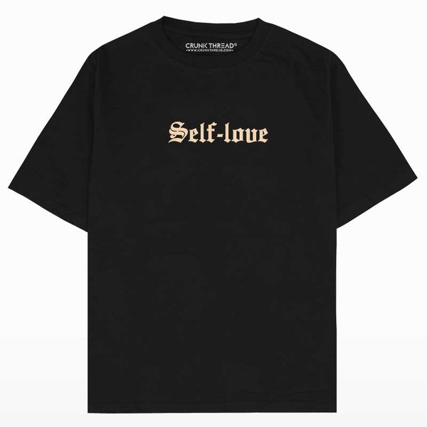 Self Love Oversized Front & Back Print T-shirt