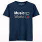 Music on world off T-shirt