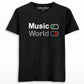 Music on world off T-shirt