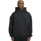 Plain Relaxed Fit Drop Shoulder Black Hoodie