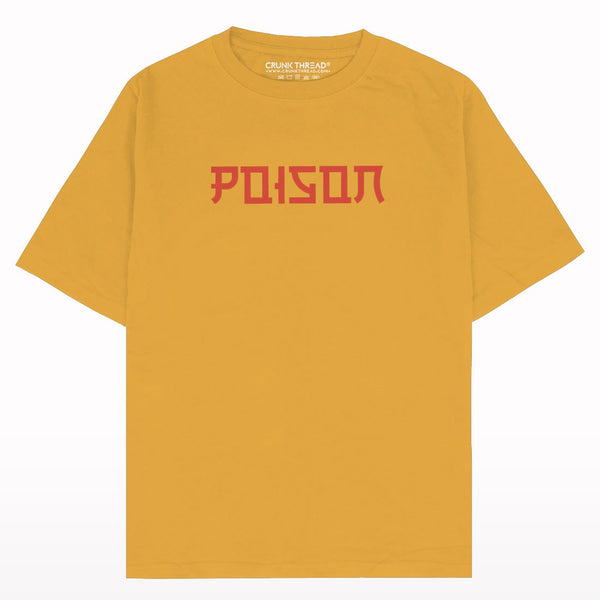 Poison Oversized Fit Mustard T-shirt