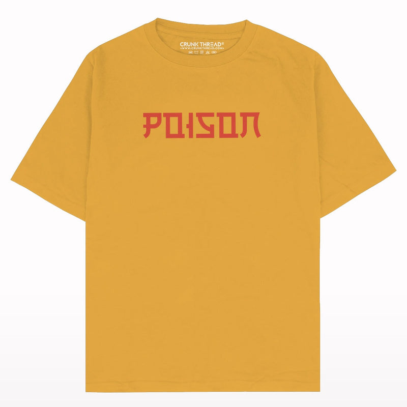 Poison Oversized Fit Mustard T-shirt