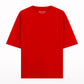 red plain oversized t-shirt