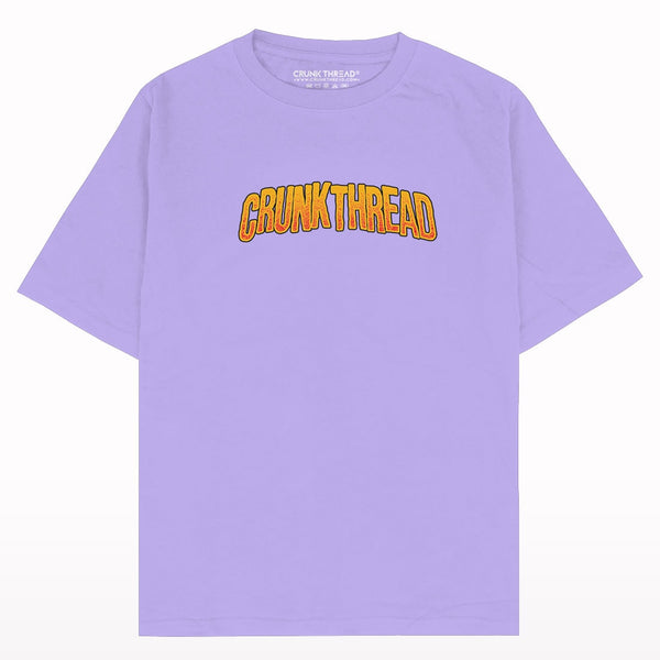 Crunk Thread Skull Fire Lavender T-shirt