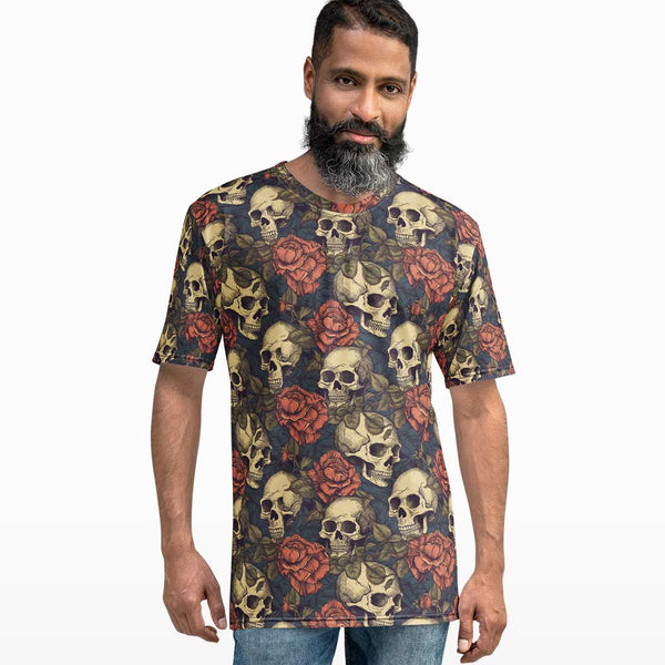 Floral Skull All Over Print T-shirt