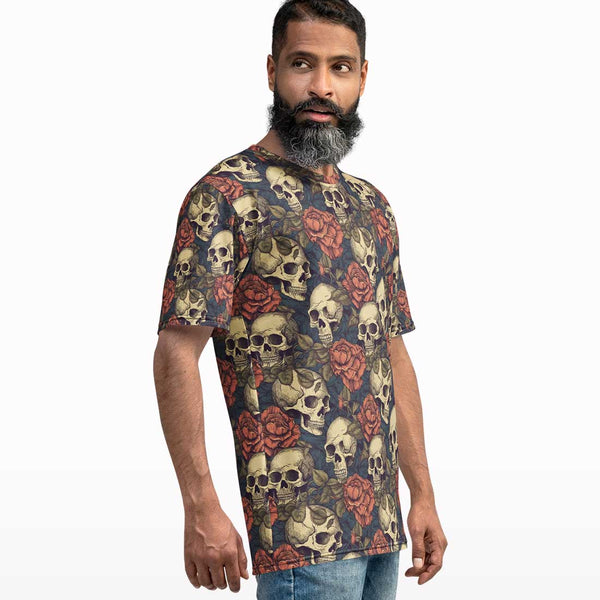 Floral Skull All Over Print T-shirt