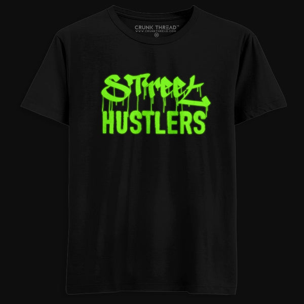 Street Hustlers Glow In The Dark T-shirt (Light Green To Green)